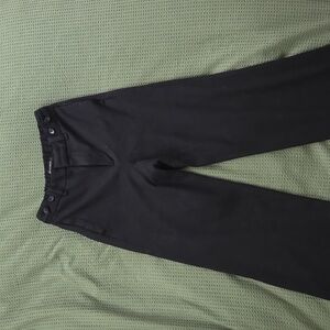 Black Wide Leg Wool Pants by Banana Republic